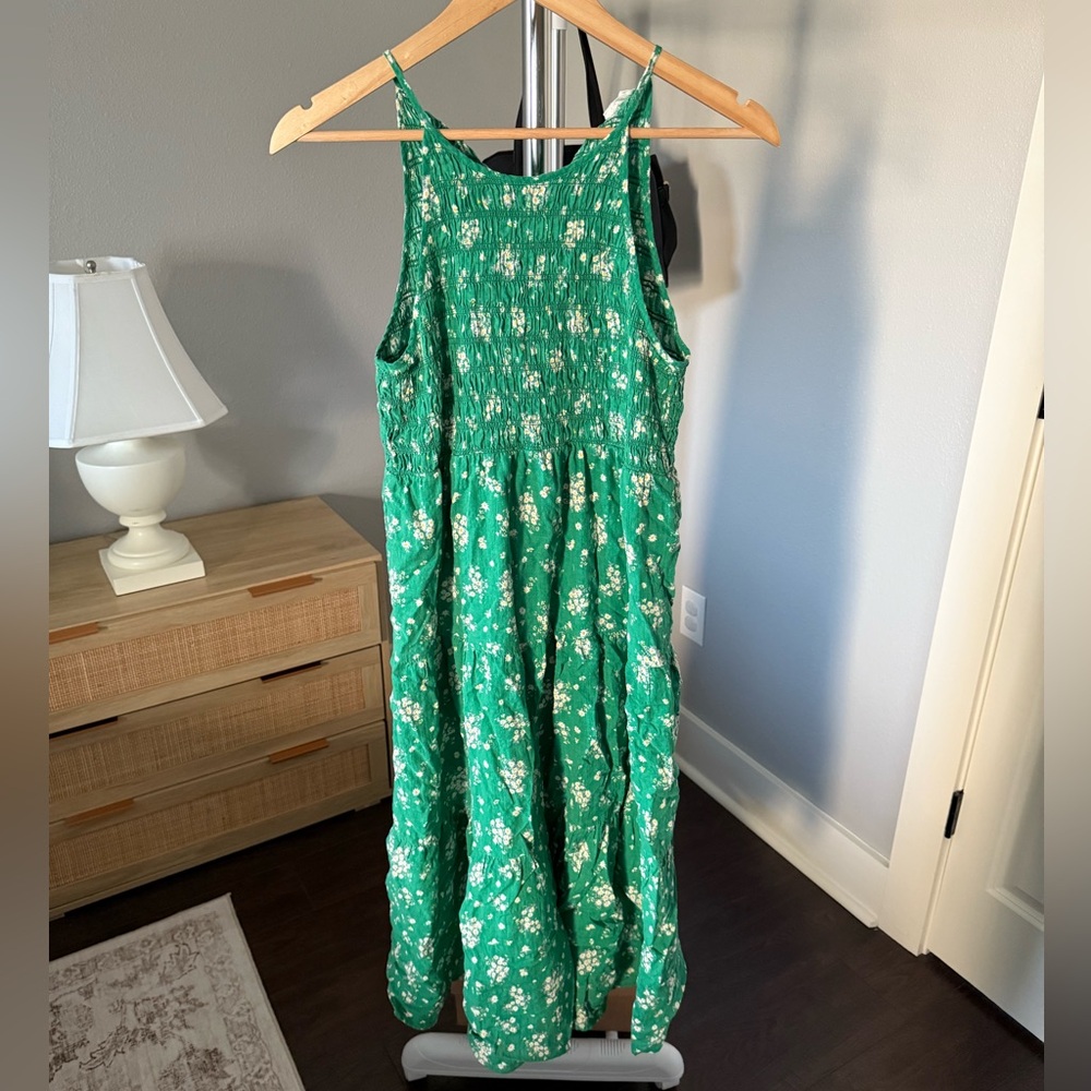 THML Green Floral Sleeveless Dress Size M